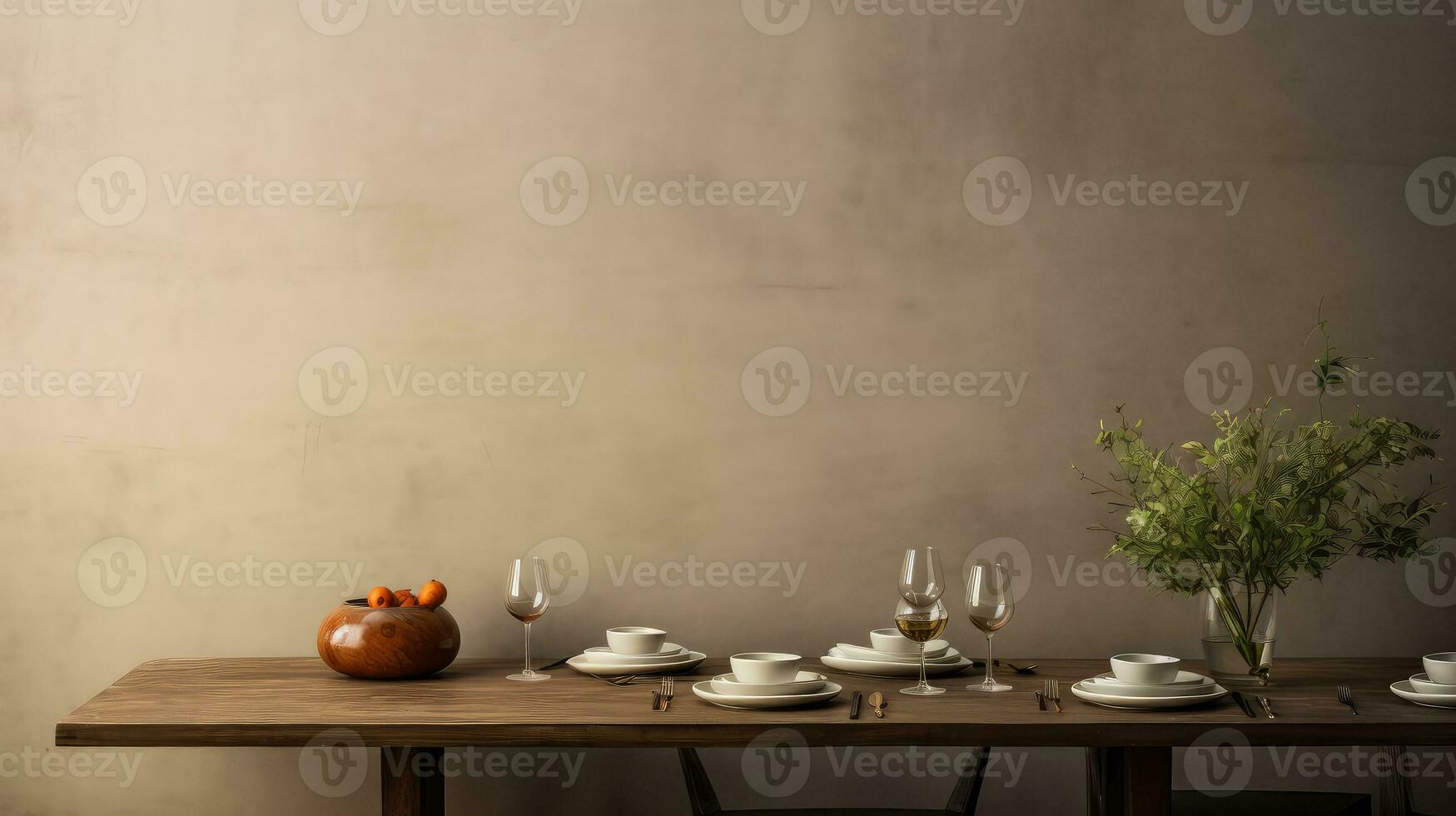 wood empty wall table background ai generated photo