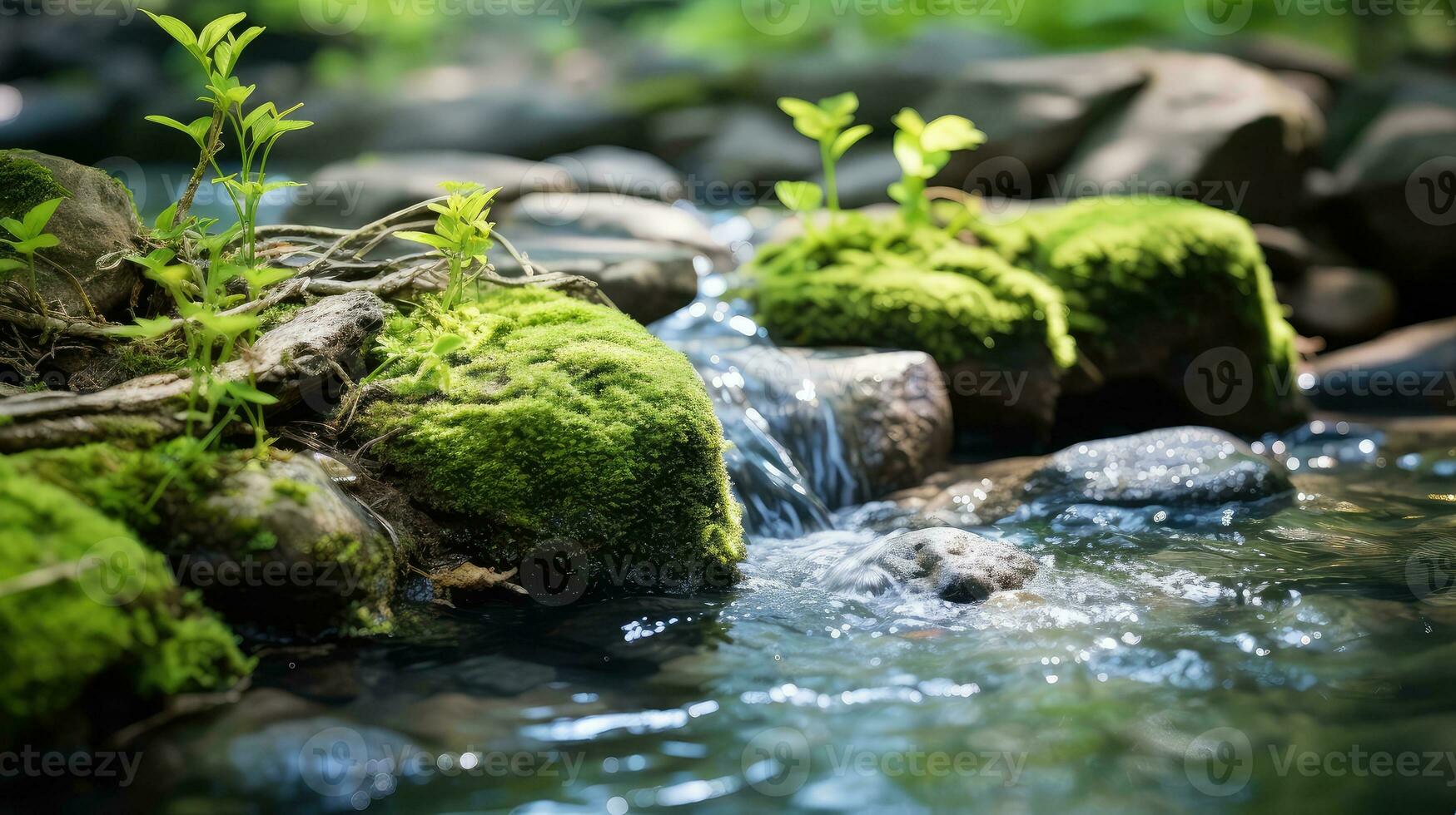 plant environment macro background macro ai generated photo