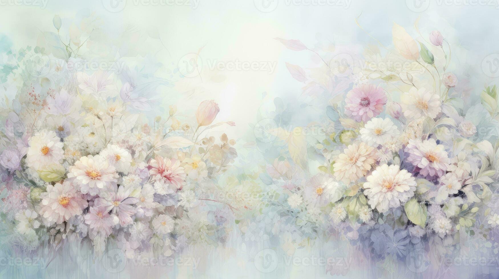 nature pastel flower background elegant ai generated photo