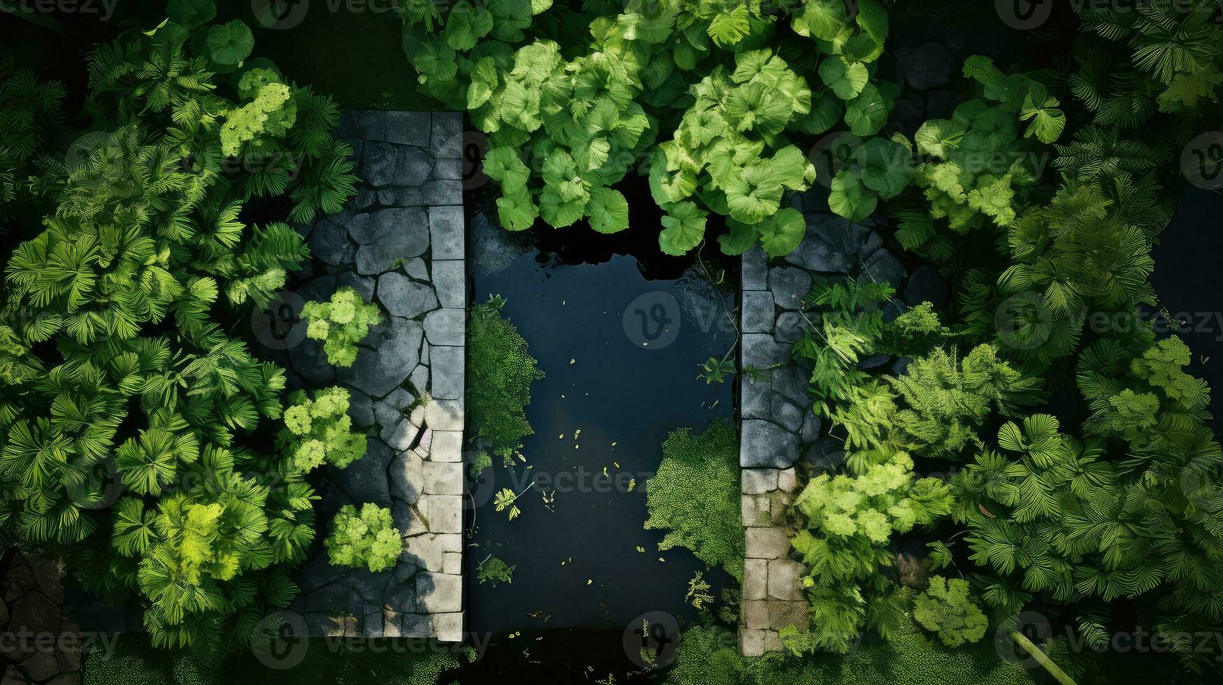 nature natural green fresh top view ai generated photo