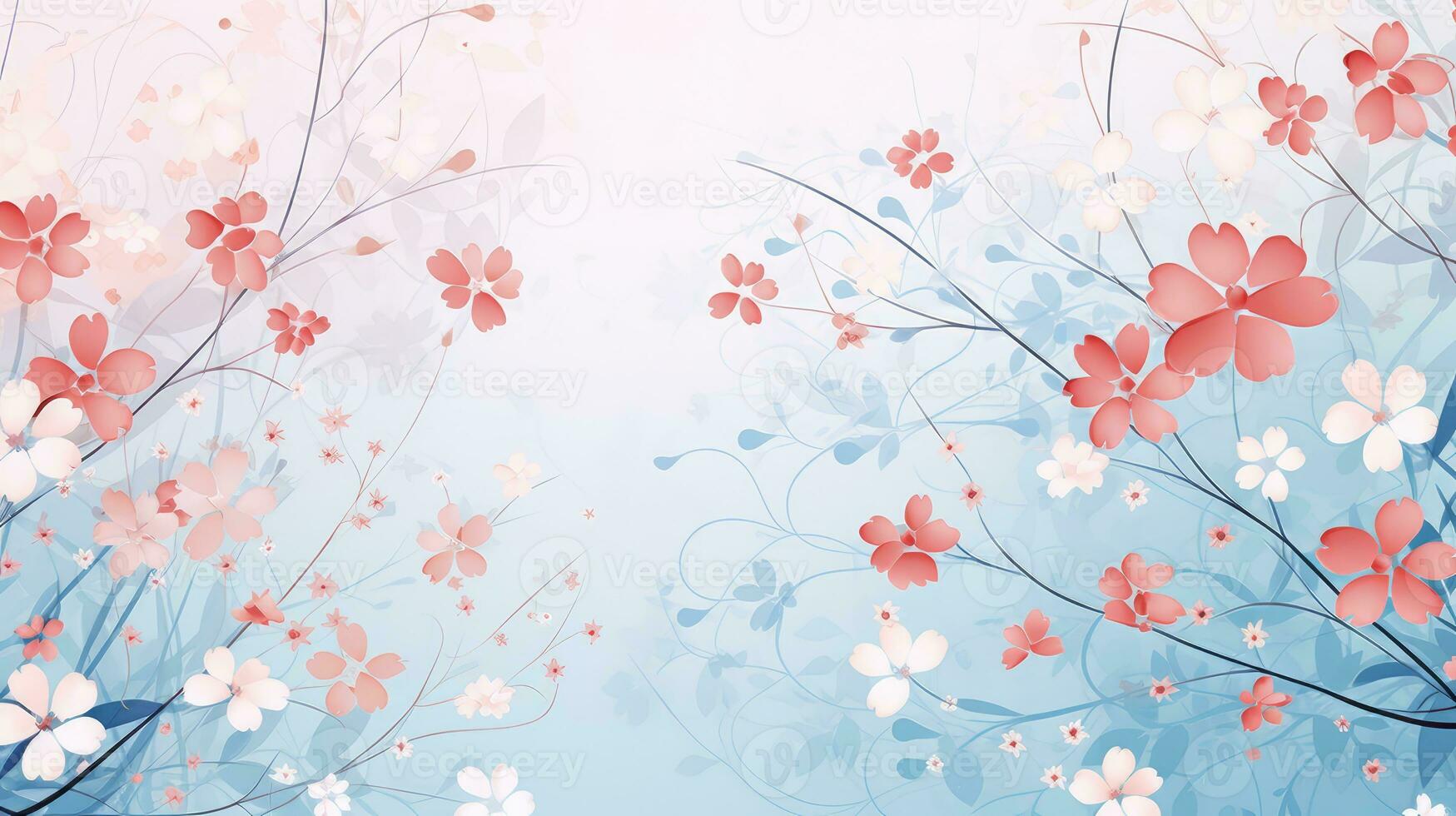floral bright wallpaper nature background ai generated photo