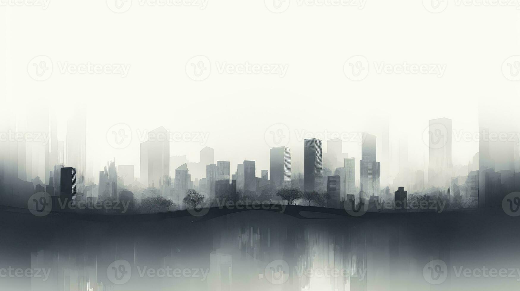 design modern grey city background ai generated photo