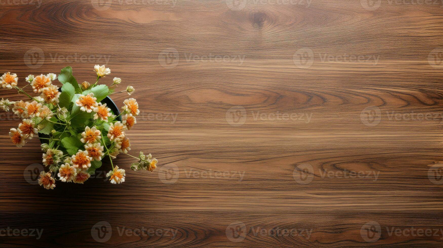 rustic table flat vintage top view ai generated photo