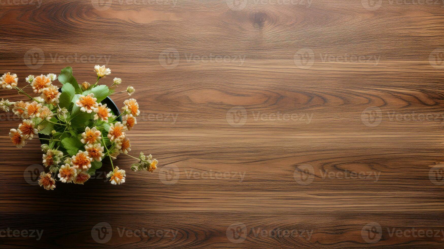 rustic table flat vintage top view ai generated photo