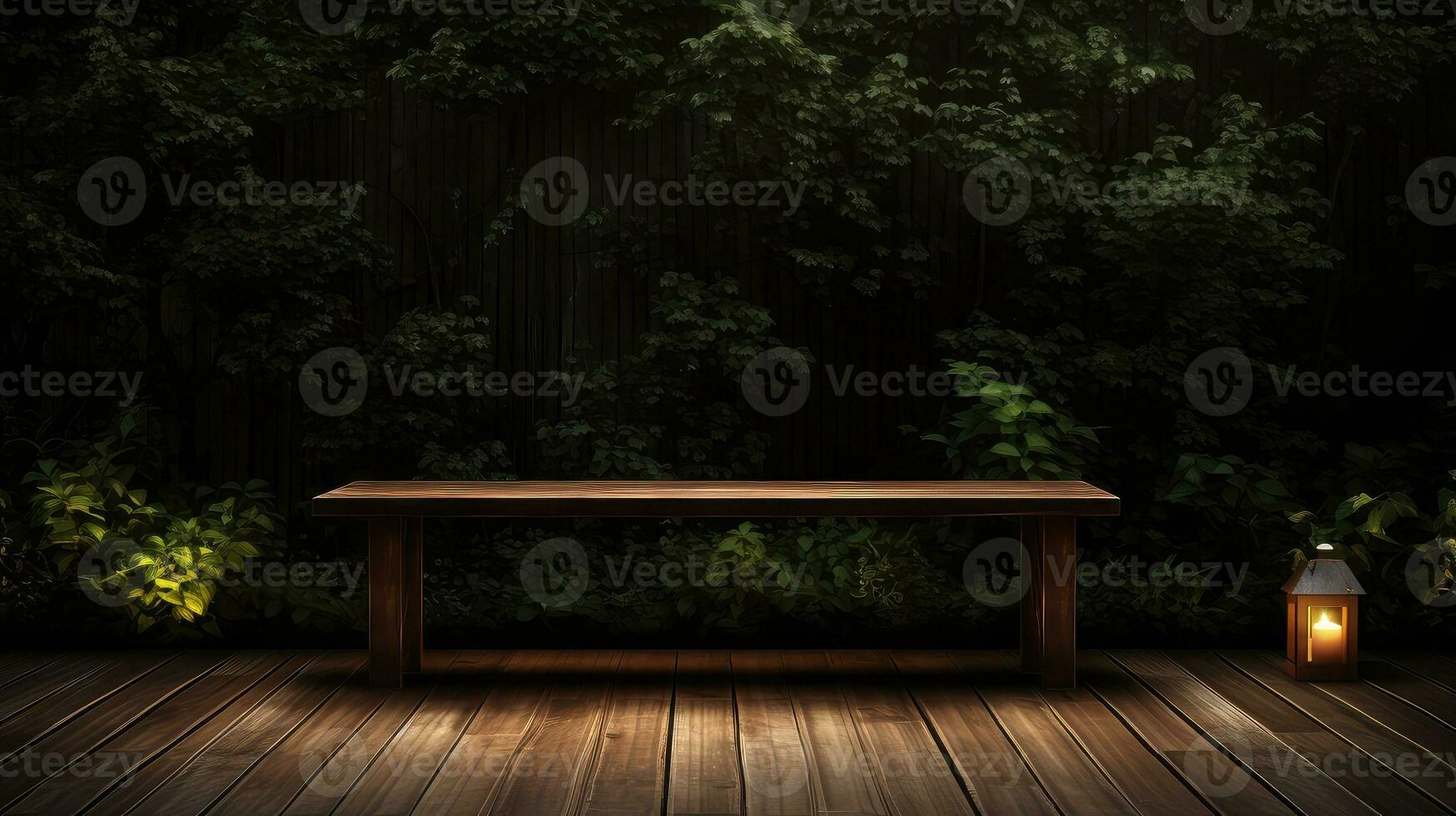 evening dark wood outdoor background ai generated photo