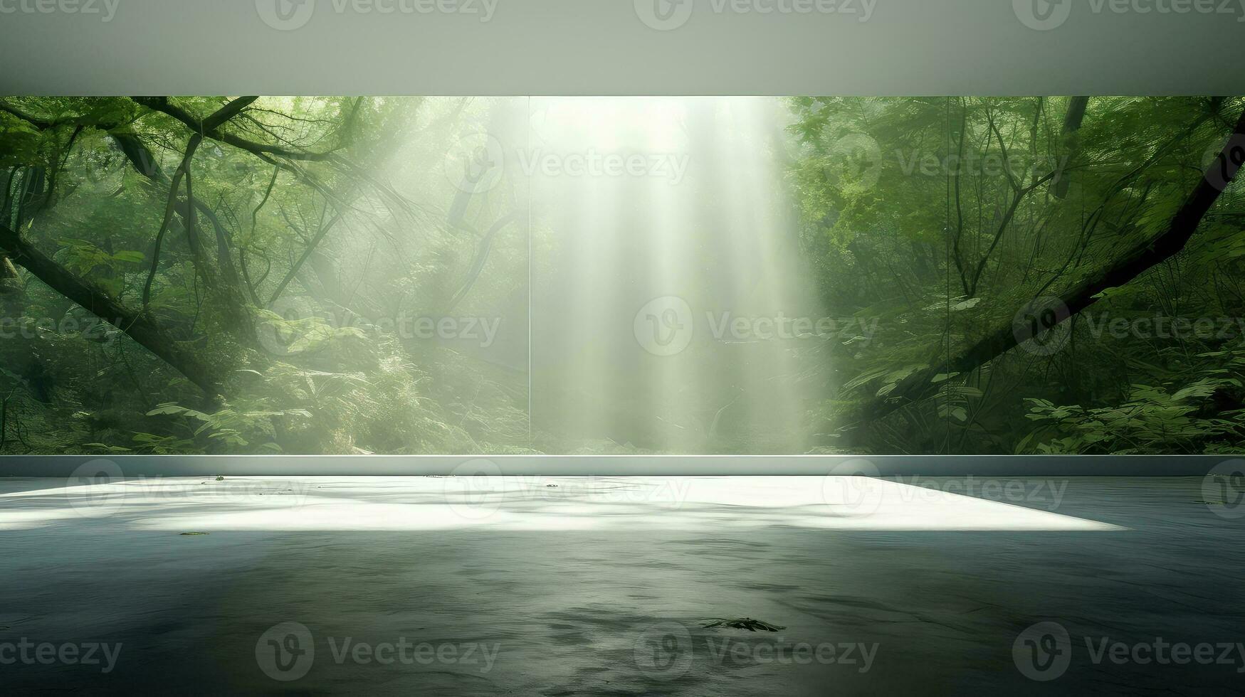 abstract empty inside nature background ai generated photo