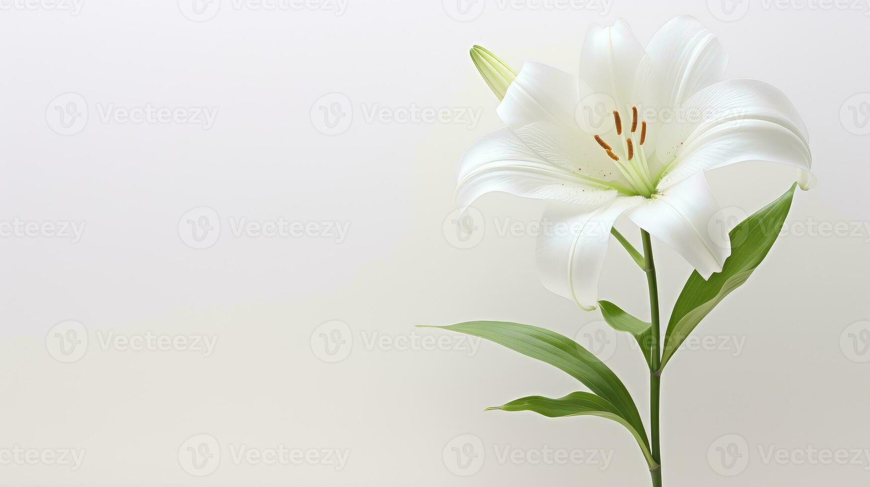 green white flower background pristine ai generated photo