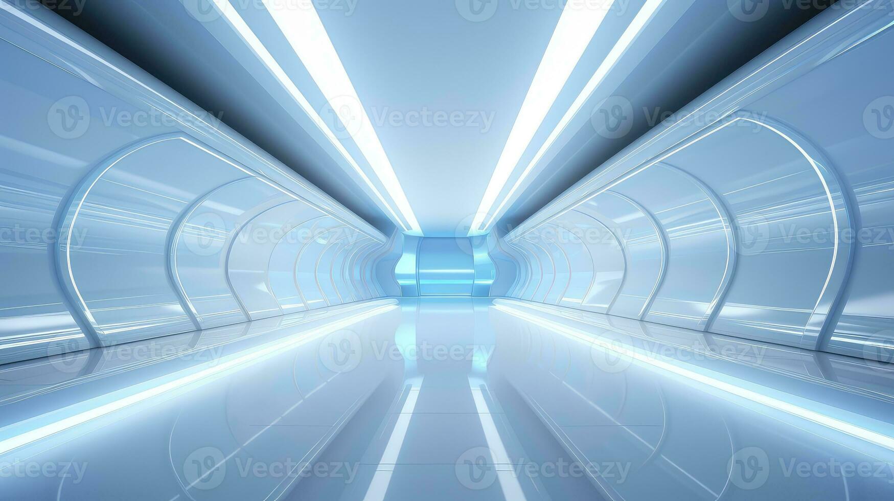 bright space clean corridor background ai generated photo