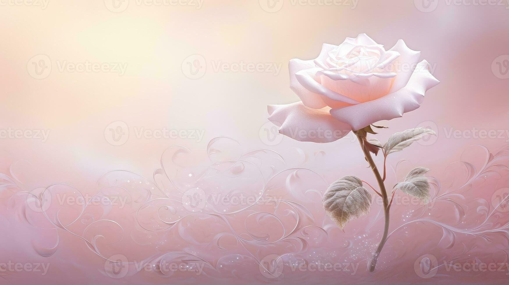 design romantic flower background artful ai generated photo