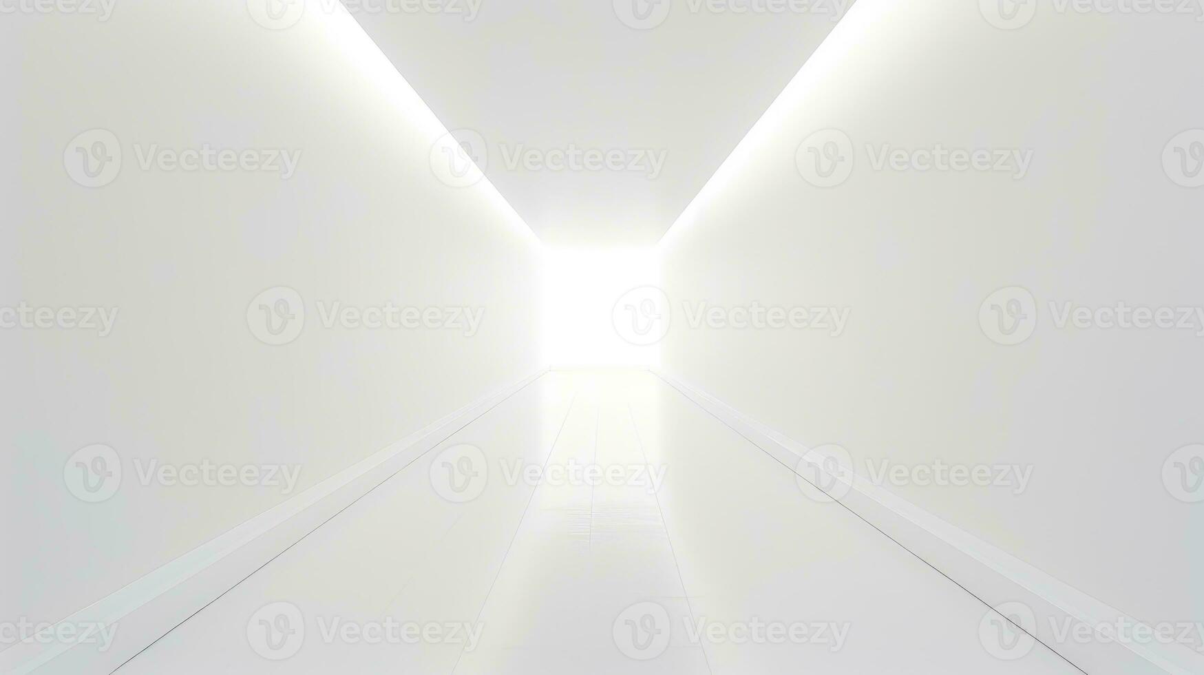 interior white wall corridor background ai generated photo