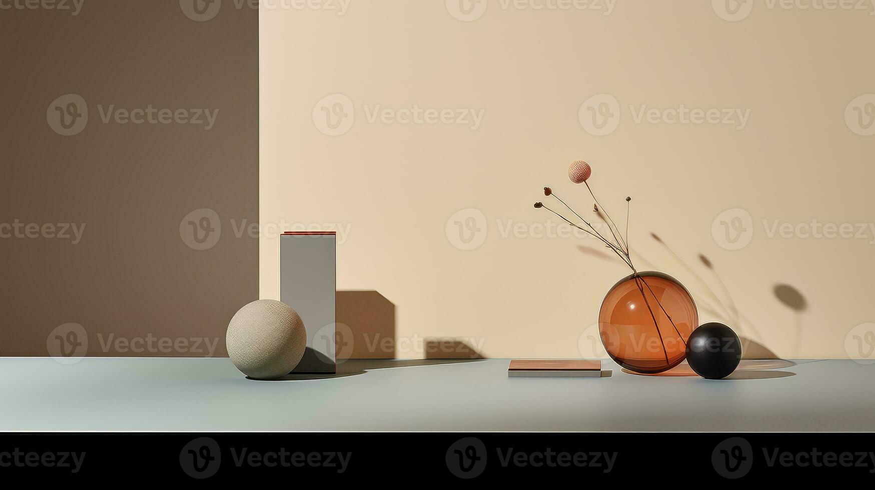 wall abstract soft table background ai generated photo