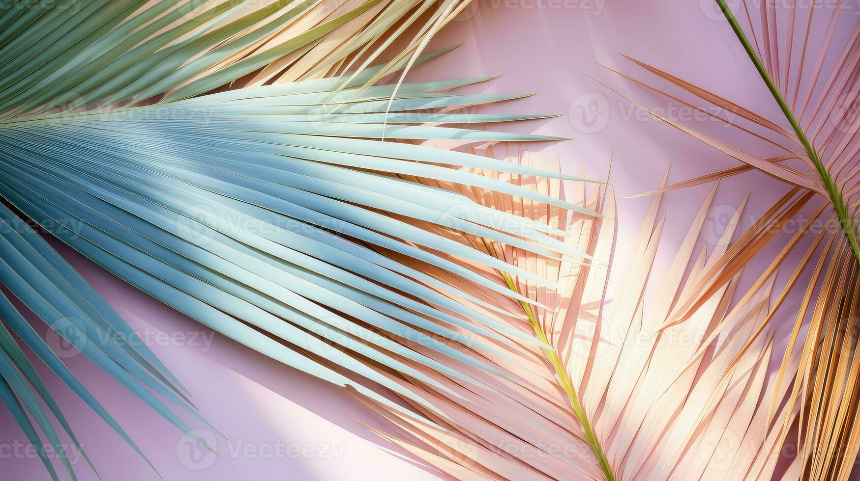 palm texture plant pastel top view ai generated photo