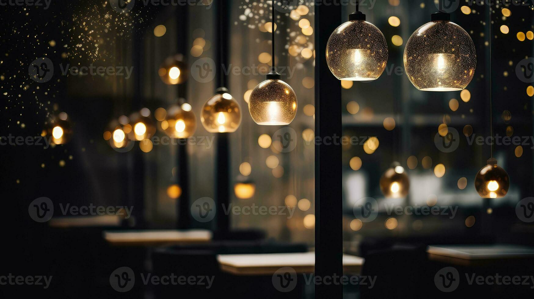 design bokeh wall black background ai generated photo