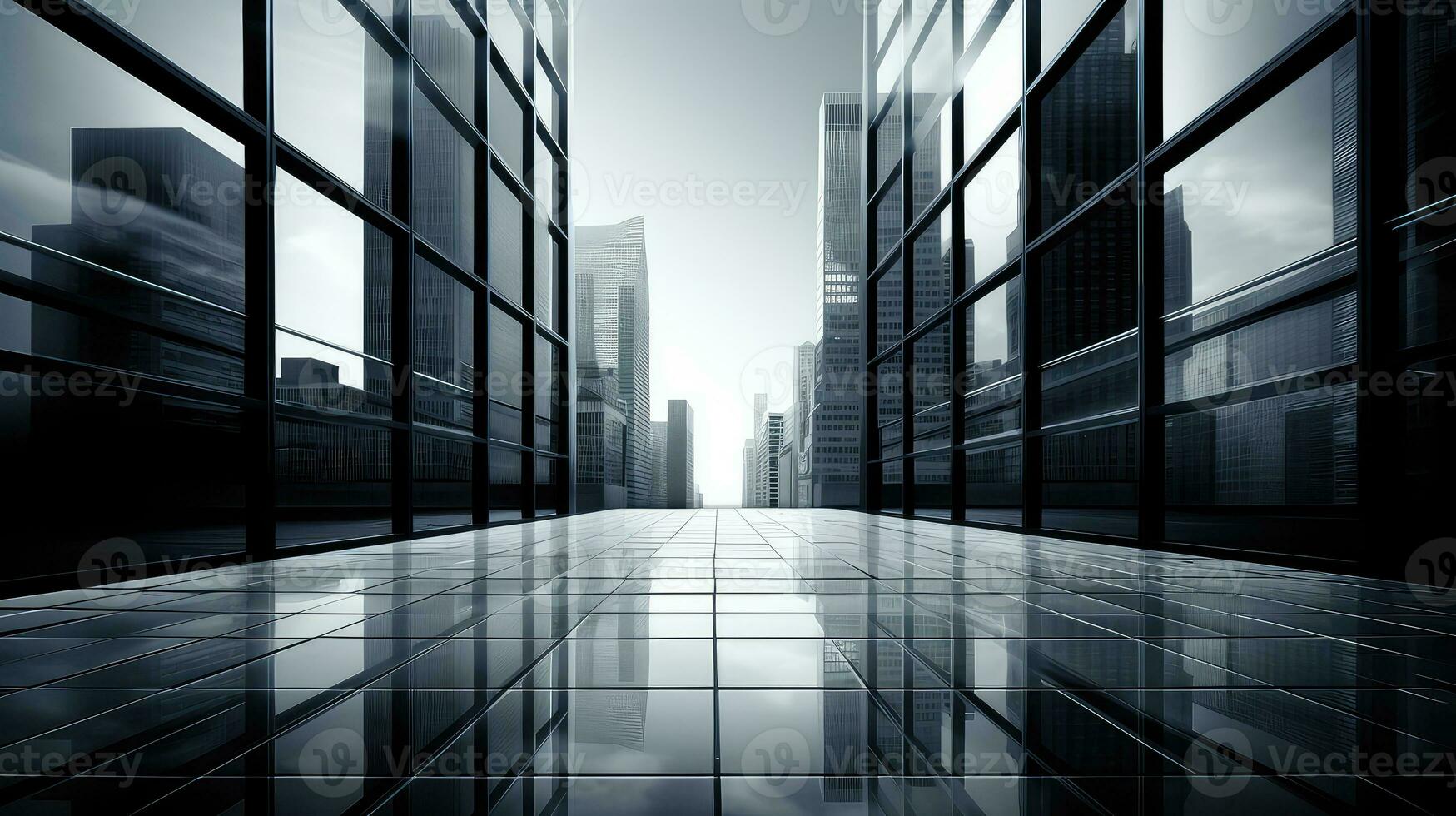 building modern grey city background ai generated photo