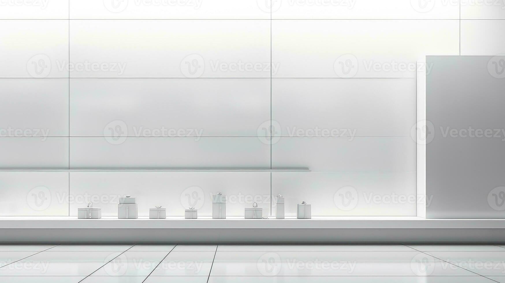 business white gray shop background ai generated photo