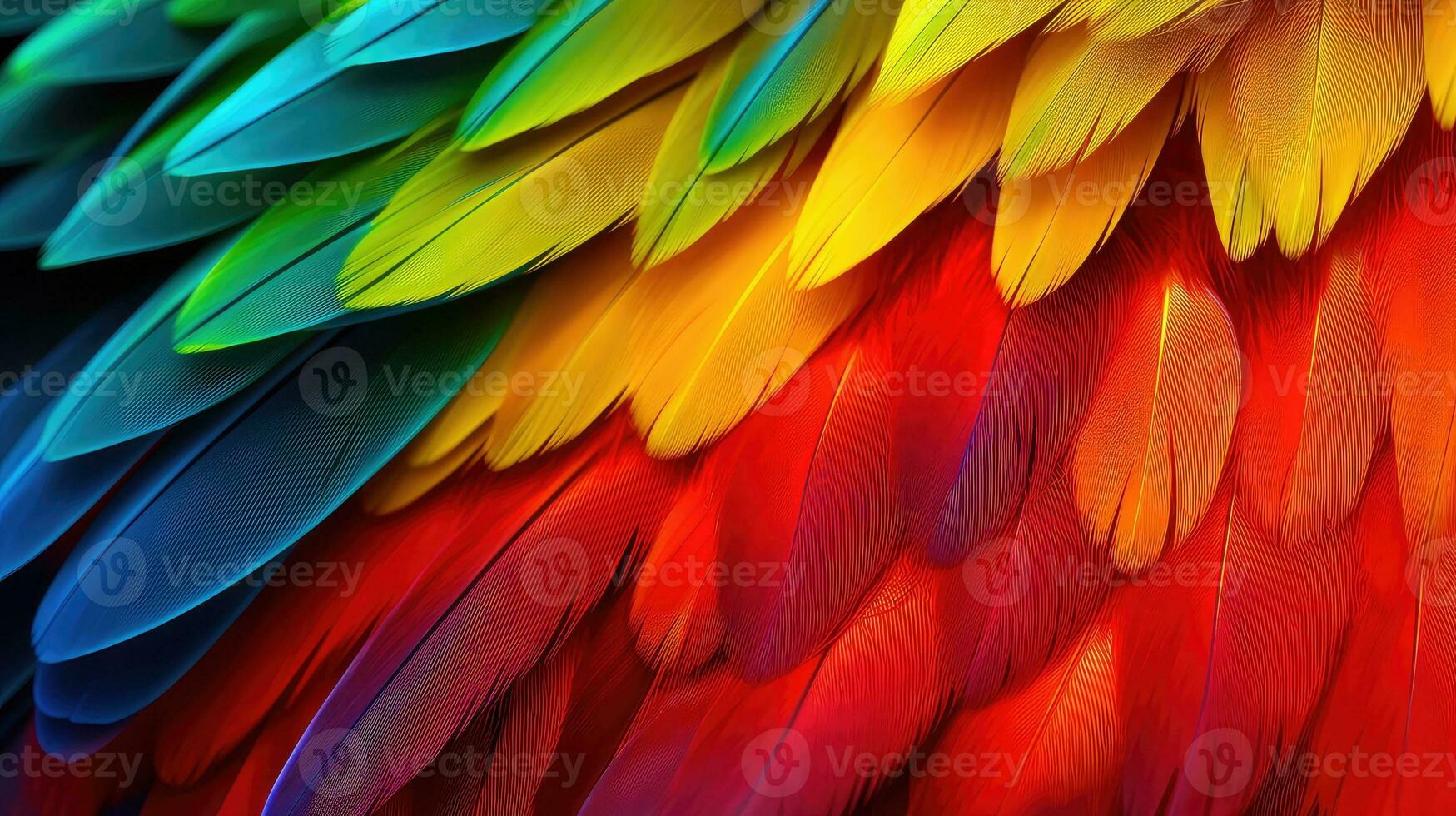 animal color macro parrot background ai generated photo