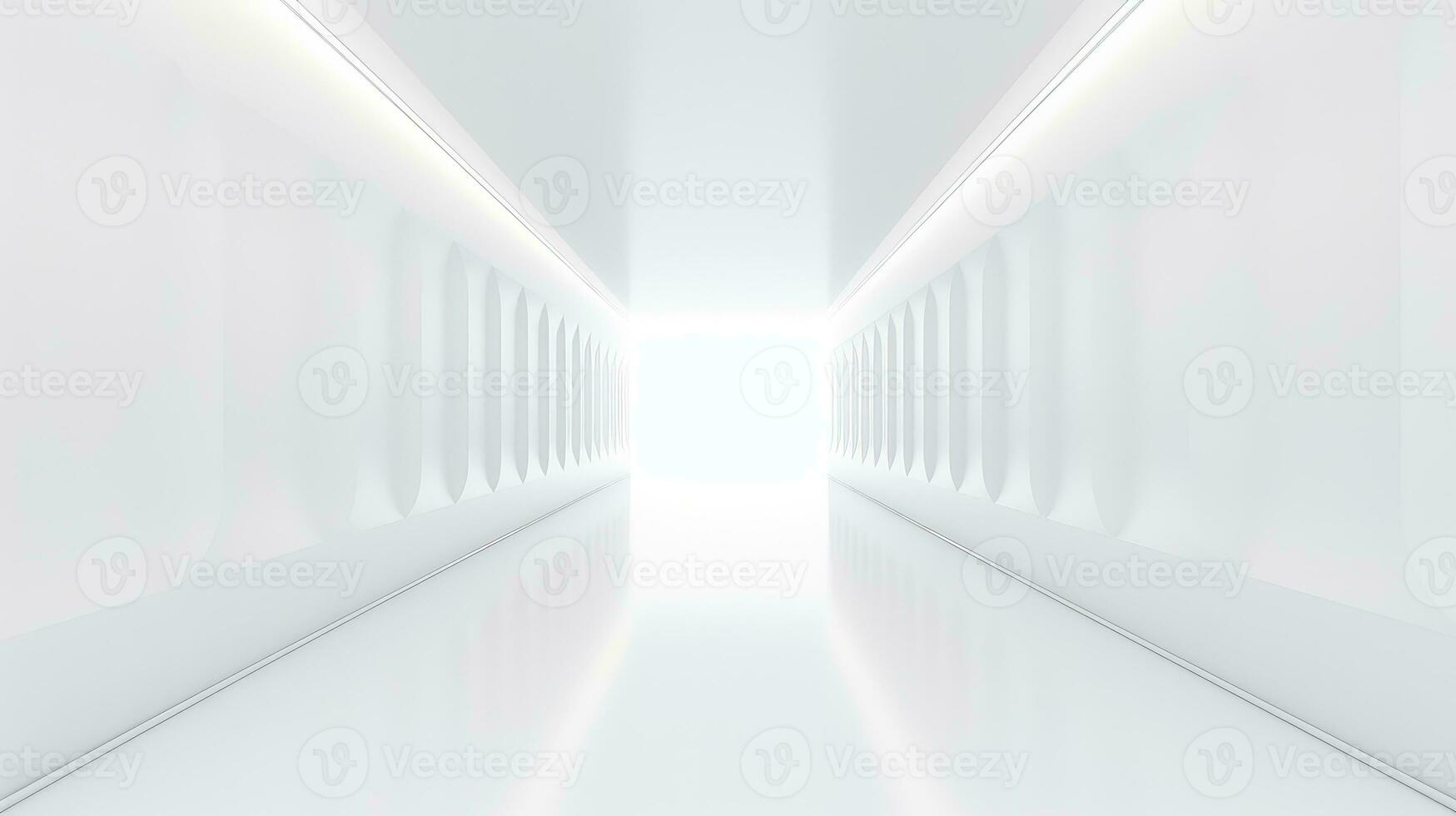 space white wall corridor background ai generated photo