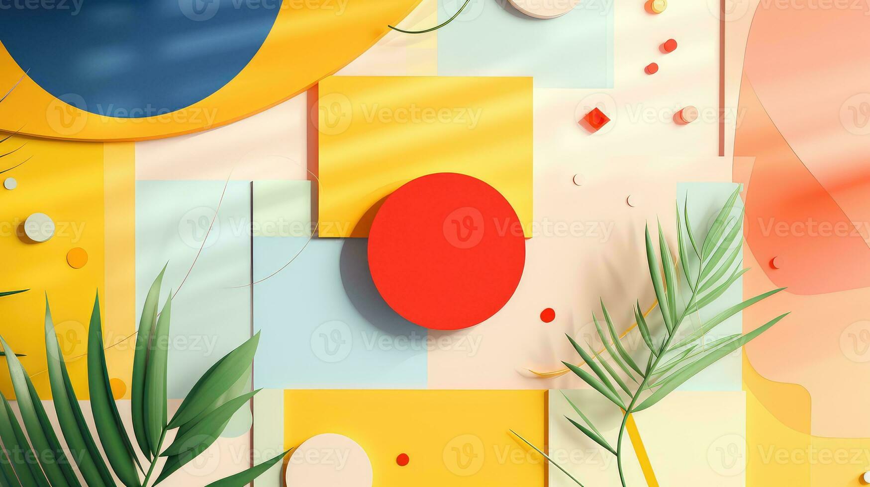 design summer flat abstract top view ai generated photo