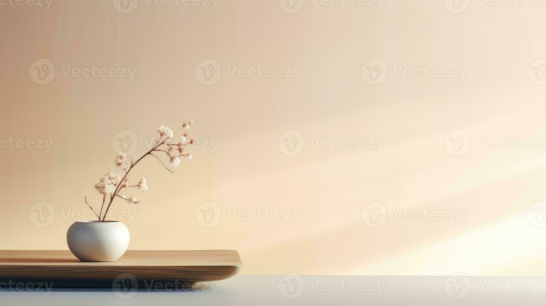 winter abstract soft table background ai generated photo
