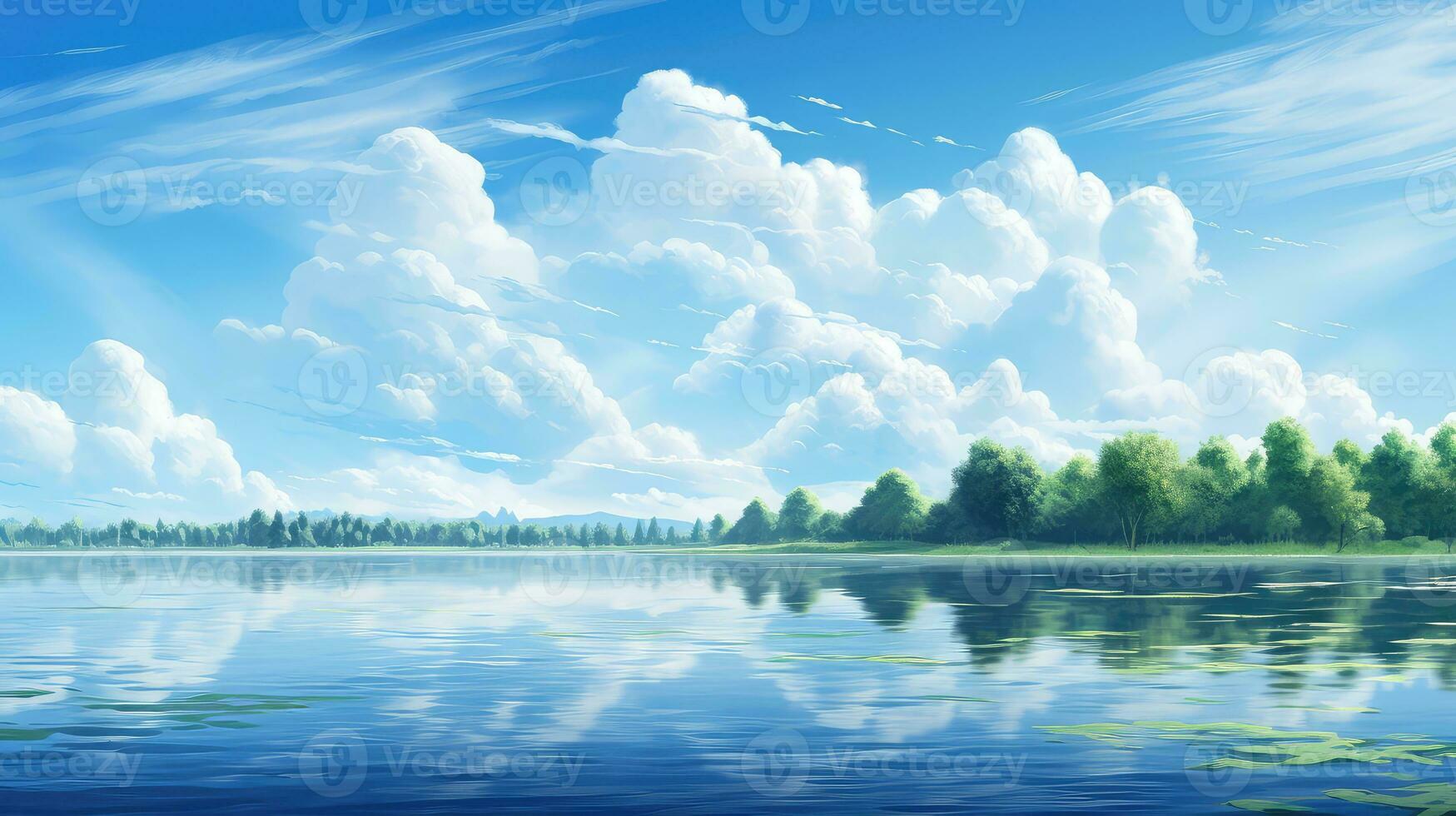 view nature sky summer landscape ai generated photo