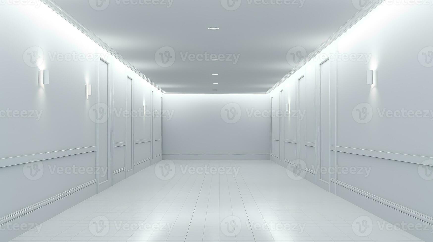 light empty product corridor background ai generated photo