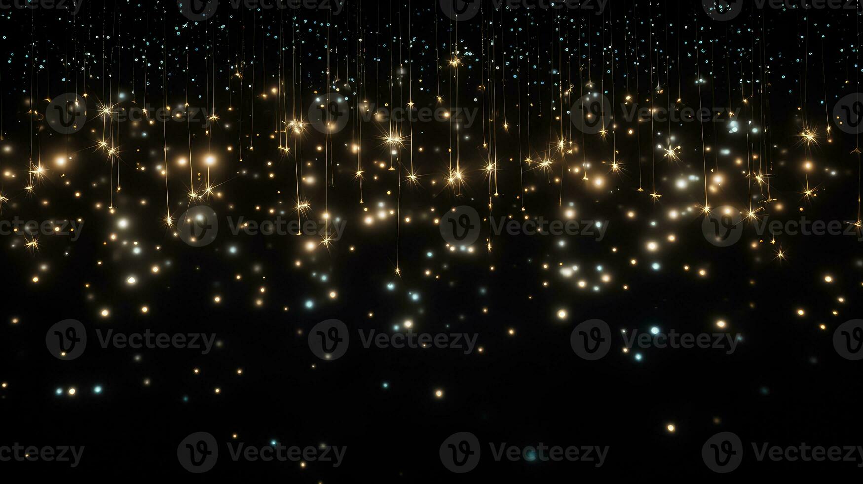 light bokeh wall black background ai generated photo