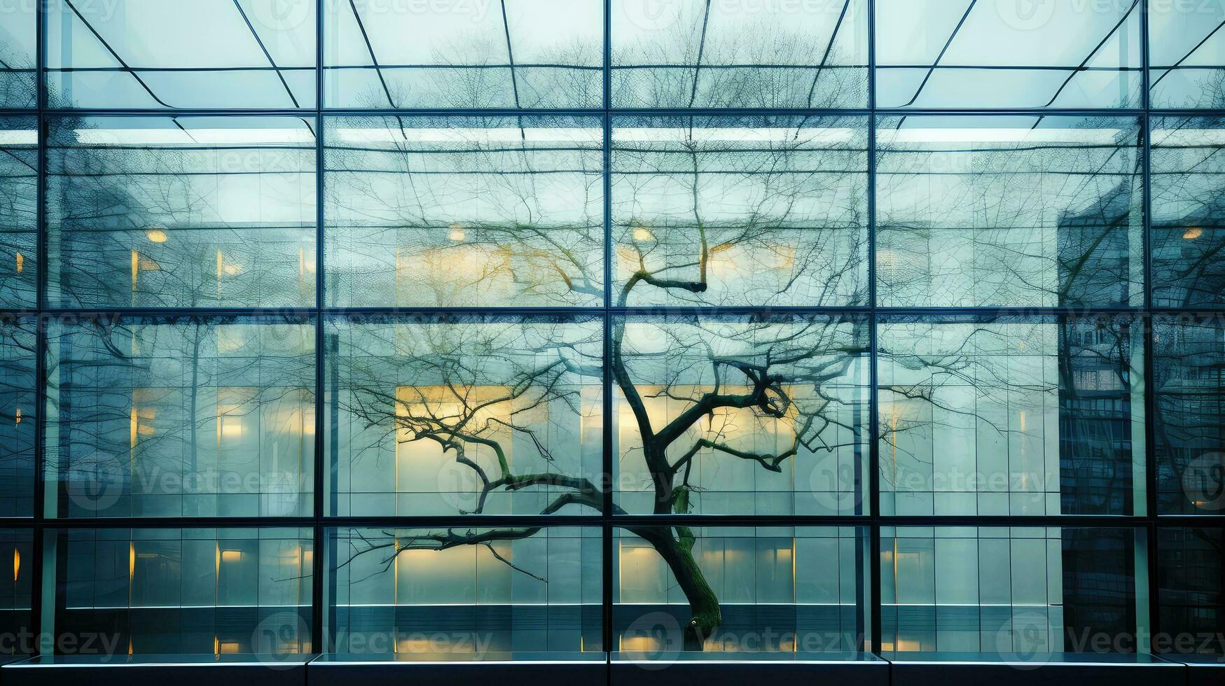 artistic business building nature background ai generated photo