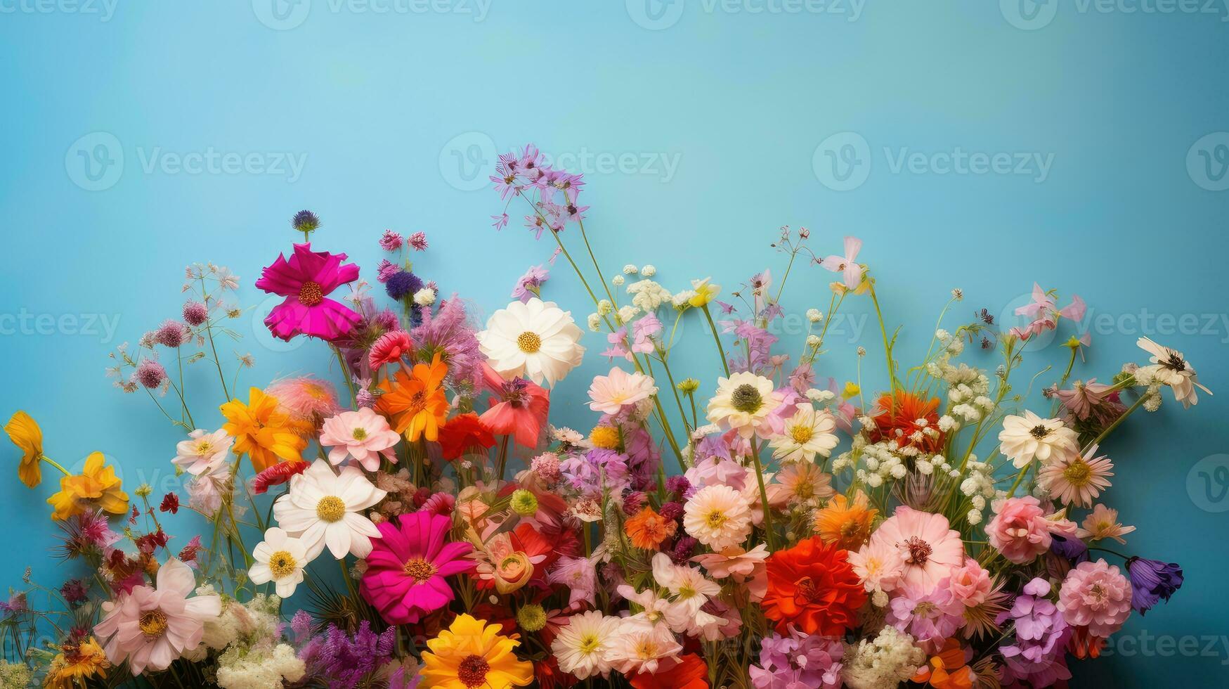 floral colorful flower background minimalist ai generated photo