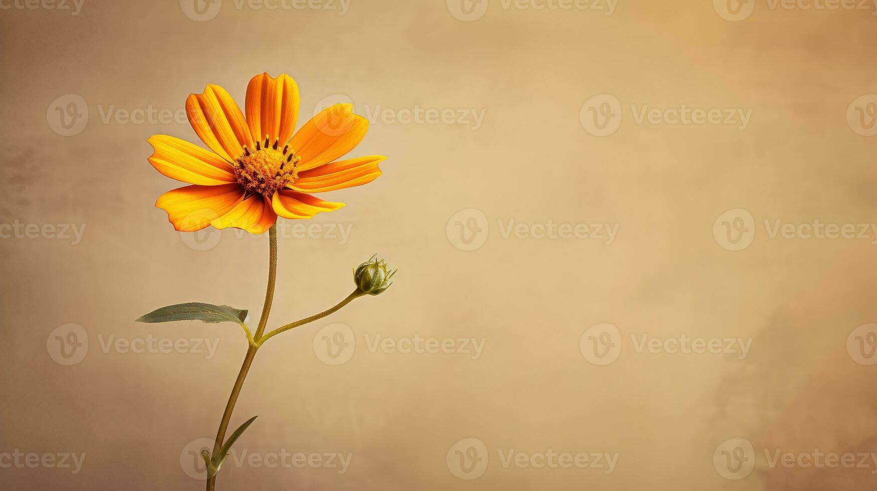 leaf summer flower background simple ai generated photo