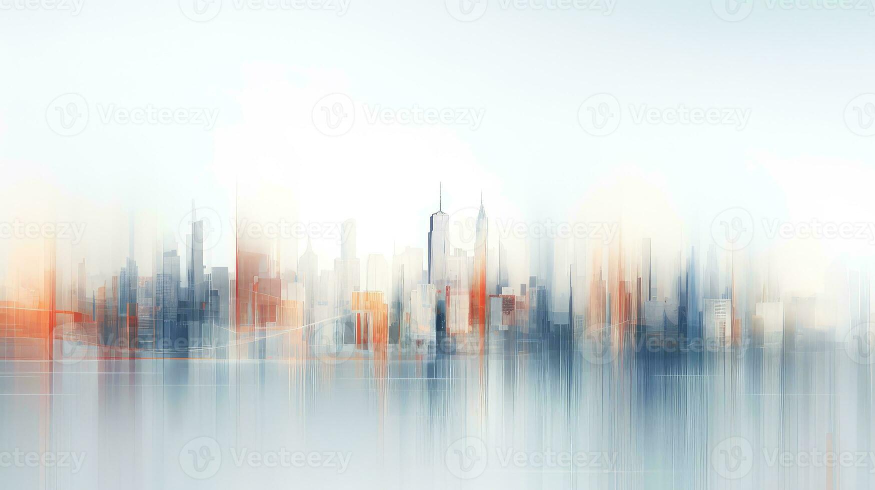 empty blurry building city background ai generated photo
