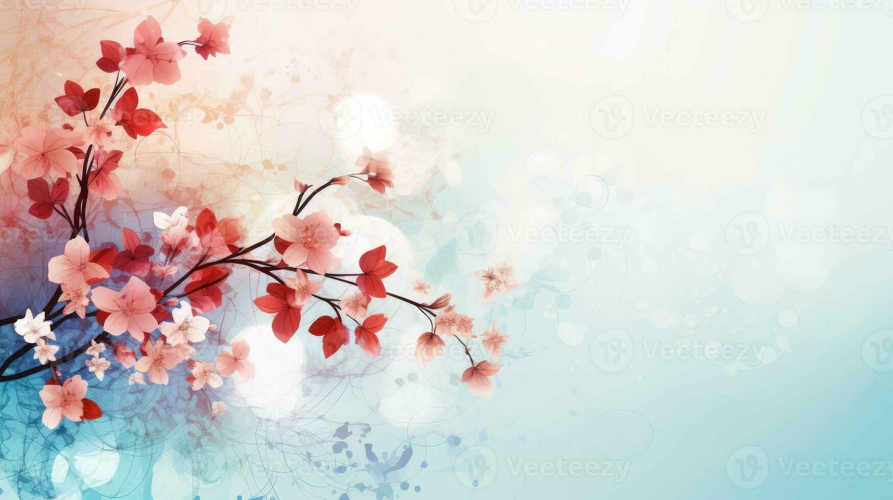 floral bright wallpaper nature background ai generated photo