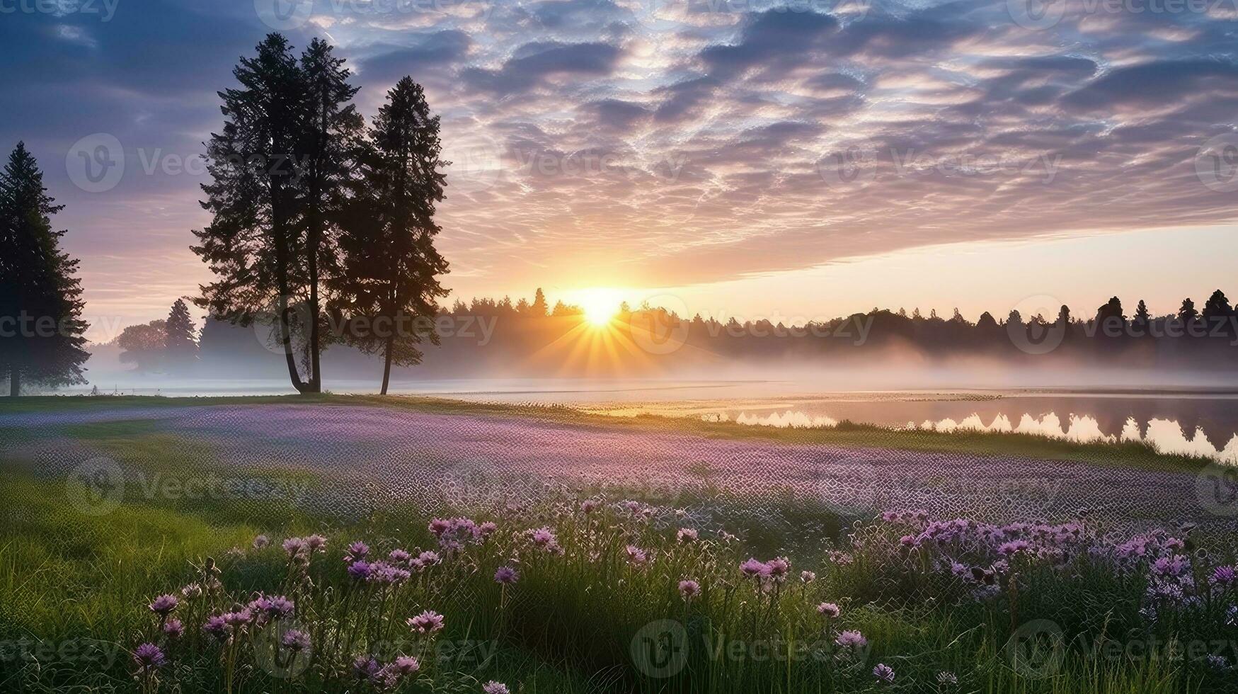 nature outdoor scenery sunrise landscape ai generated photo