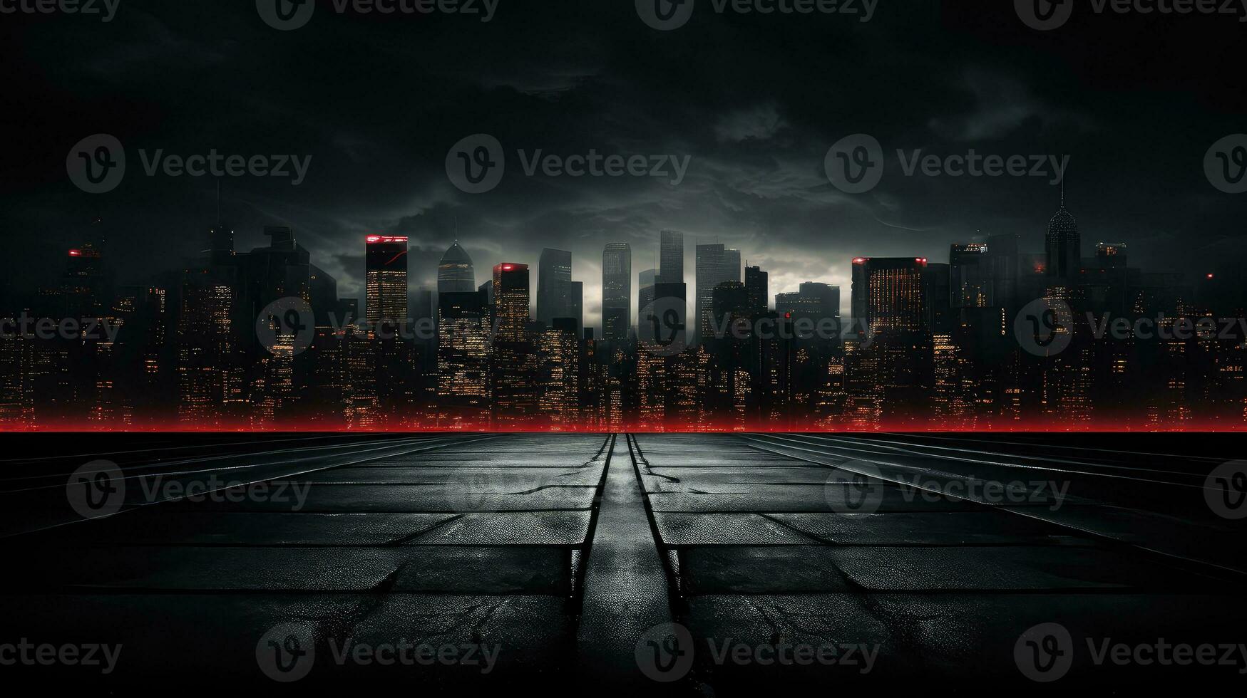 cityscape dark urban surface background ai generated photo