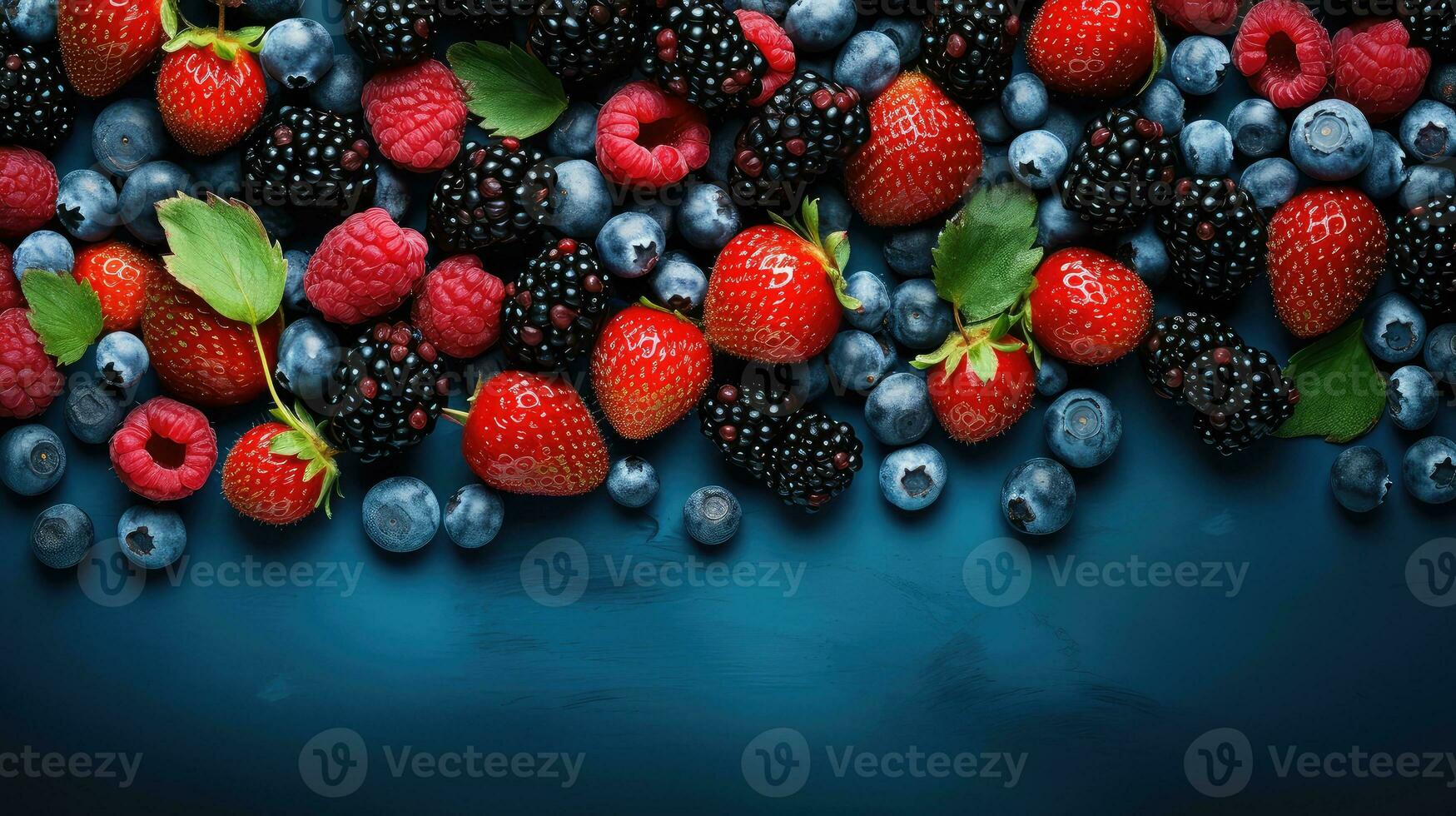 background natural food blue top view ai generated photo