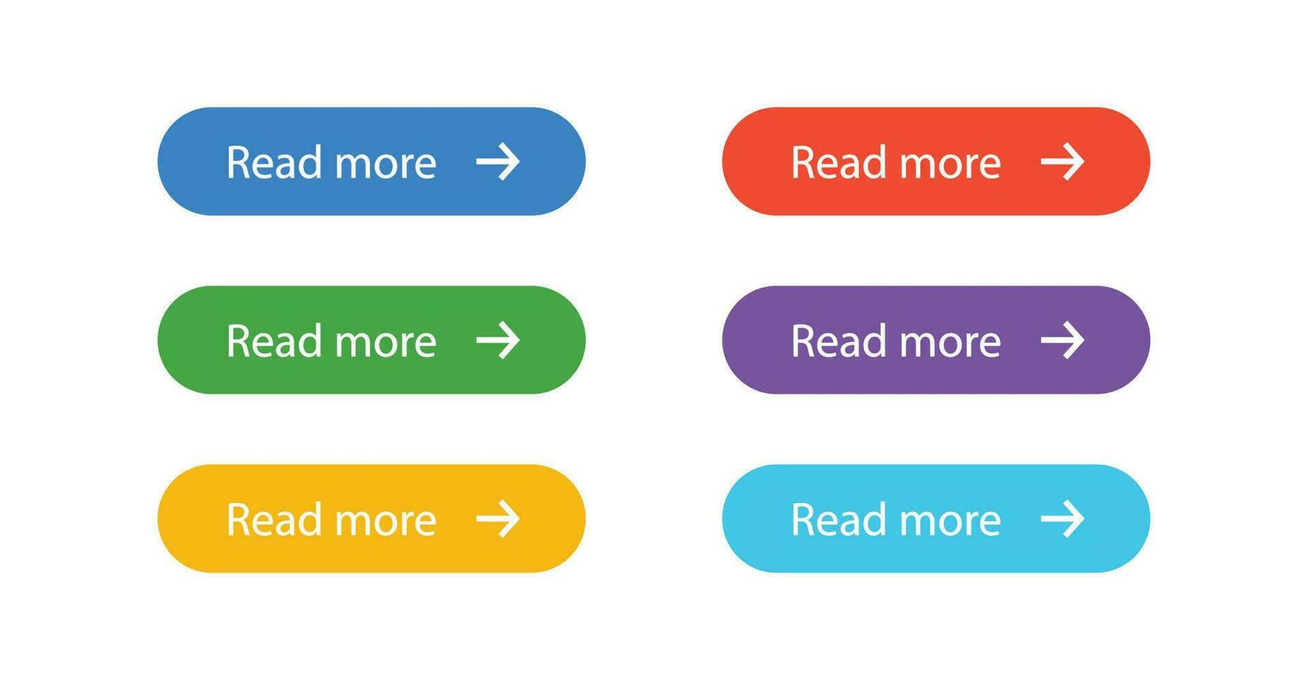 Read more button set. Read more web site button vector