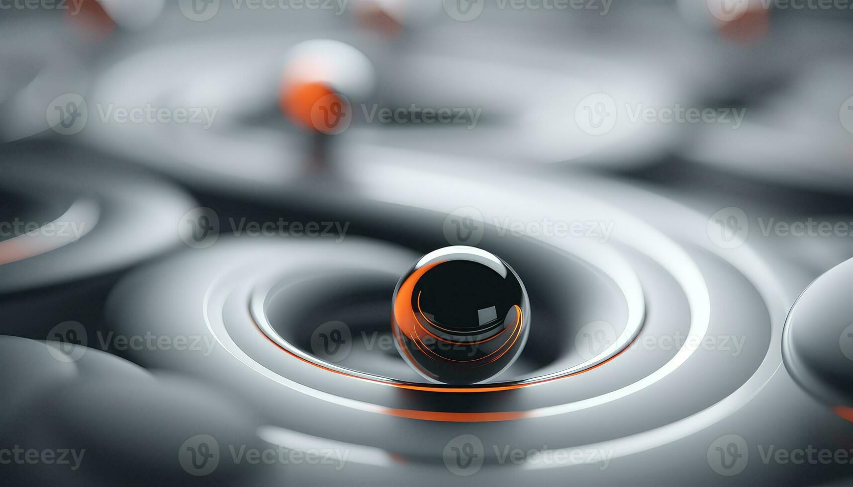 Blurred Lens Futuristic 3D Rendering Minimalist Background AI generated photo