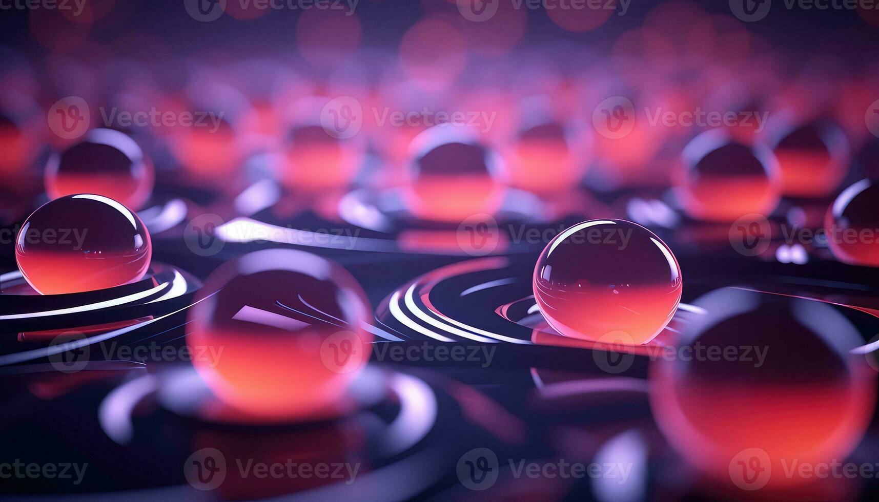 Blurred Lens Futuristic 3D Rendering Minimalist Background AI generated photo