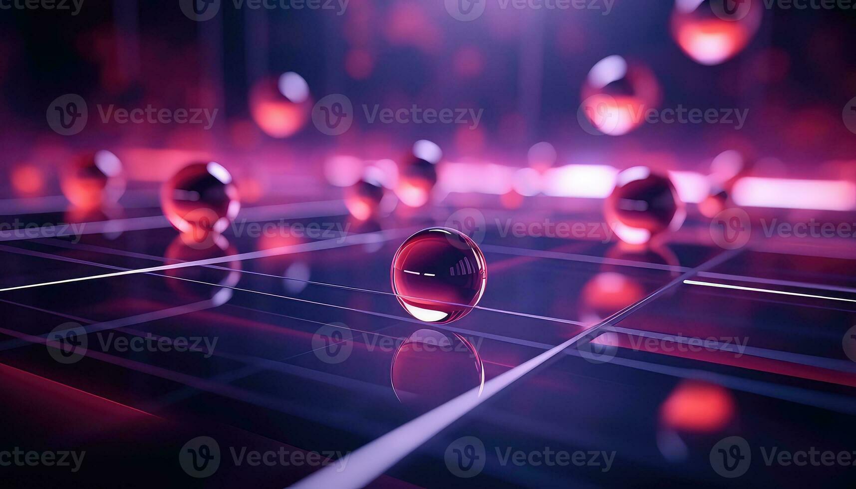 Blurred Lens Futuristic 3D Rendering Minimalist Background AI generated photo
