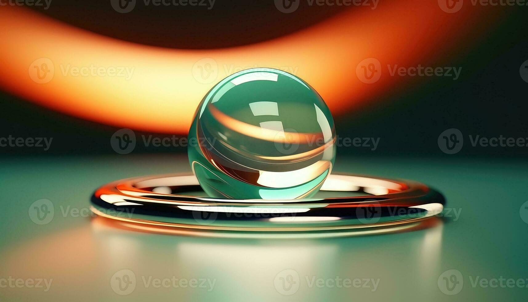 Blurred Lens Futuristic 3D Rendering Minimalist Background AI generated photo