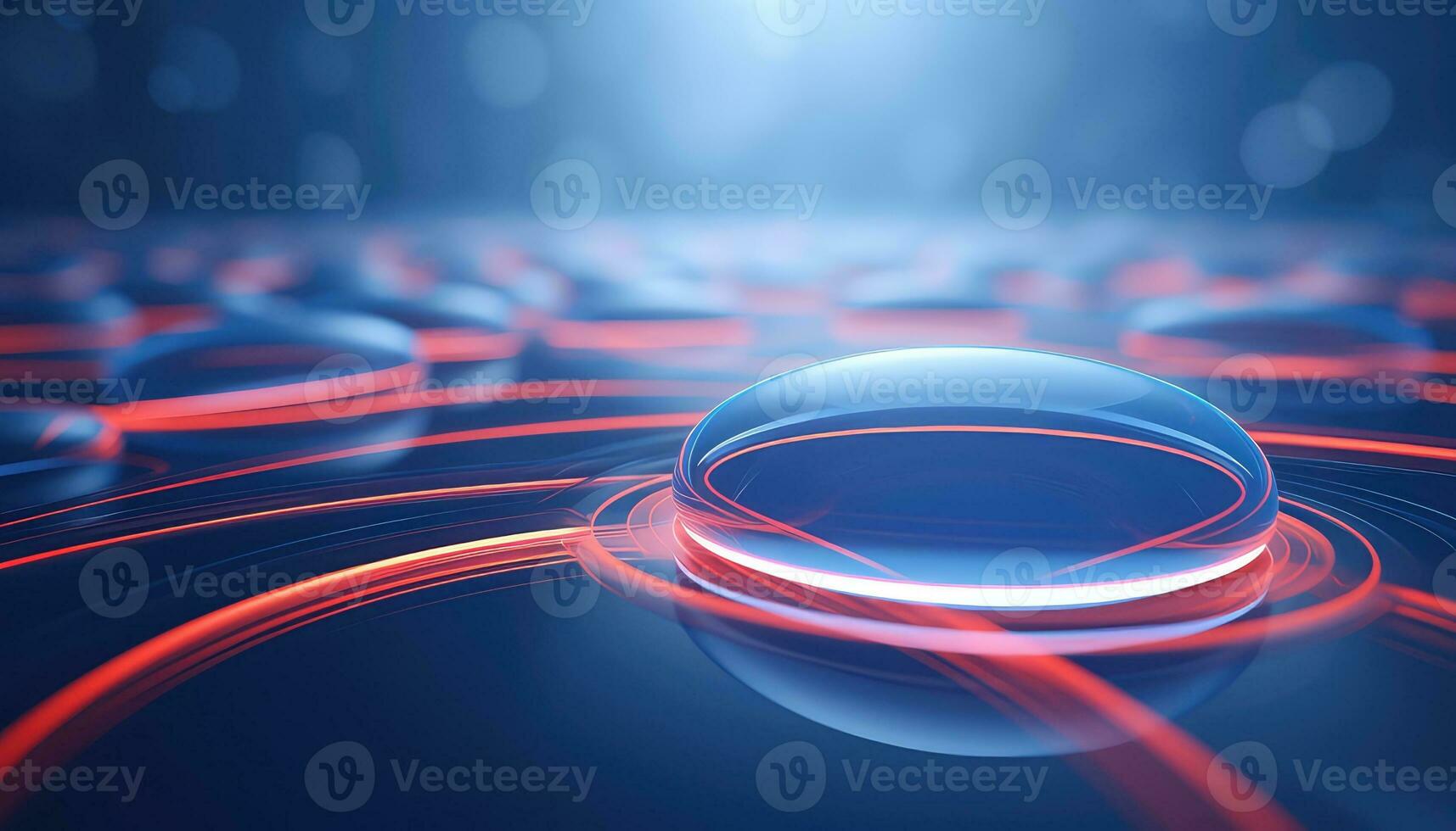 Blurred Lens Futuristic 3D Rendering Minimalist Background AI generated photo