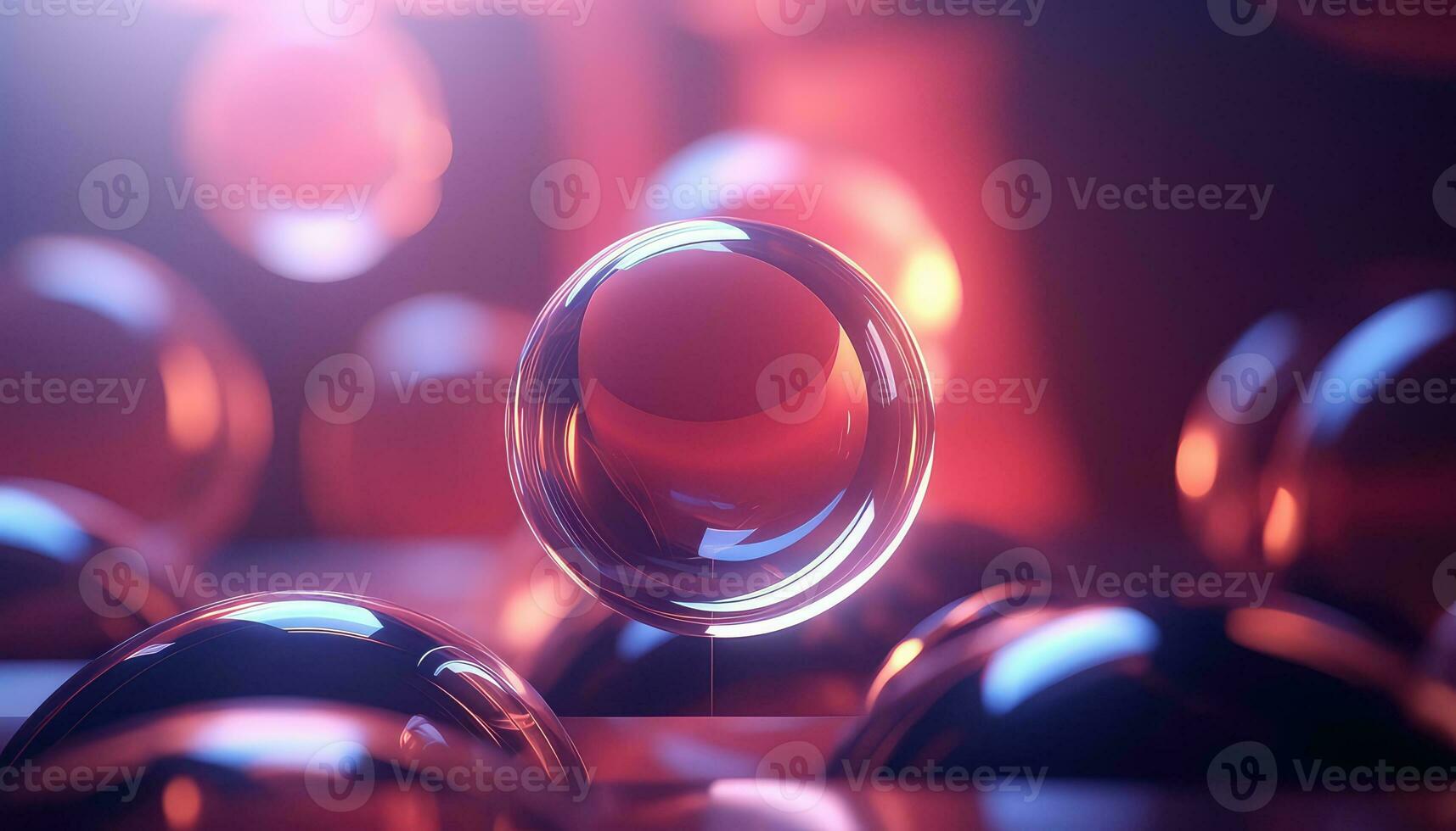 Blurred Lens Futuristic 3D Rendering Minimalist Background AI generated photo