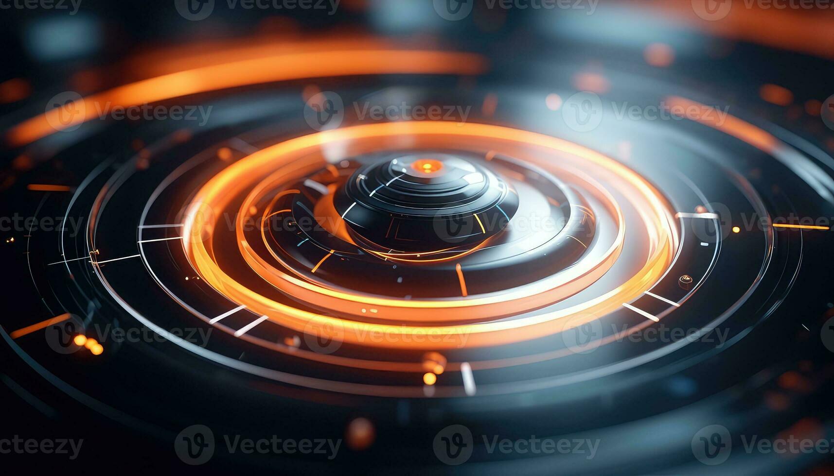 Blurred Lens Futuristic 3D Rendering Minimalist Background AI generated photo