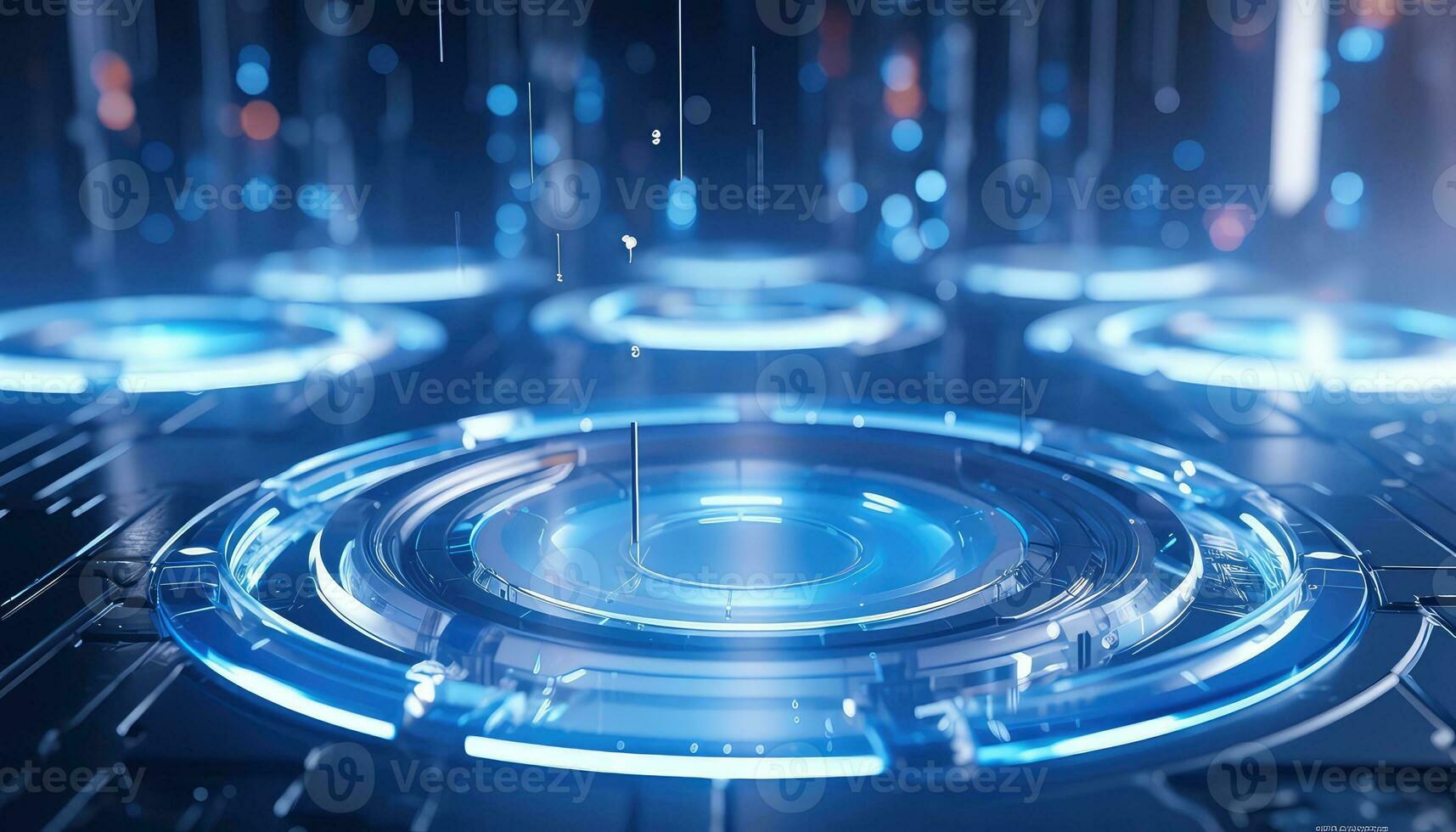 Blurred Lens Futuristic 3D Rendering Minimalist Background AI generated photo