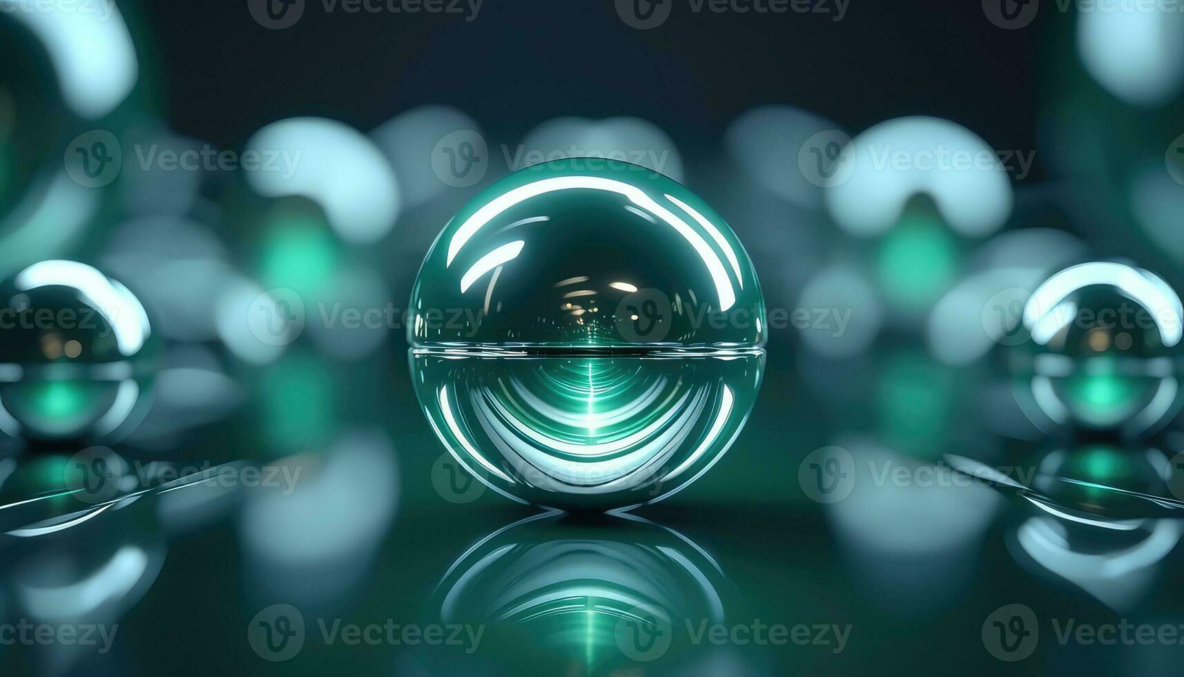 Blurred Lens Futuristic 3D Rendering Minimalist Background AI generated photo