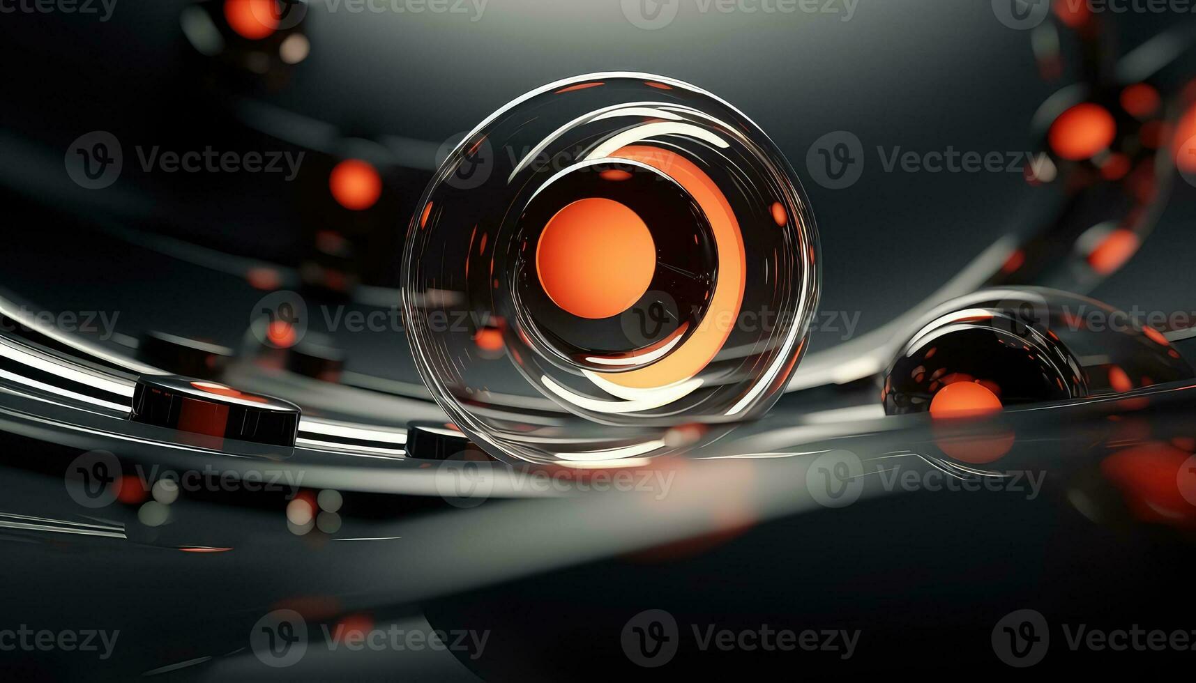 Blurred Lens Futuristic 3D Rendering Minimalist Background AI generated photo