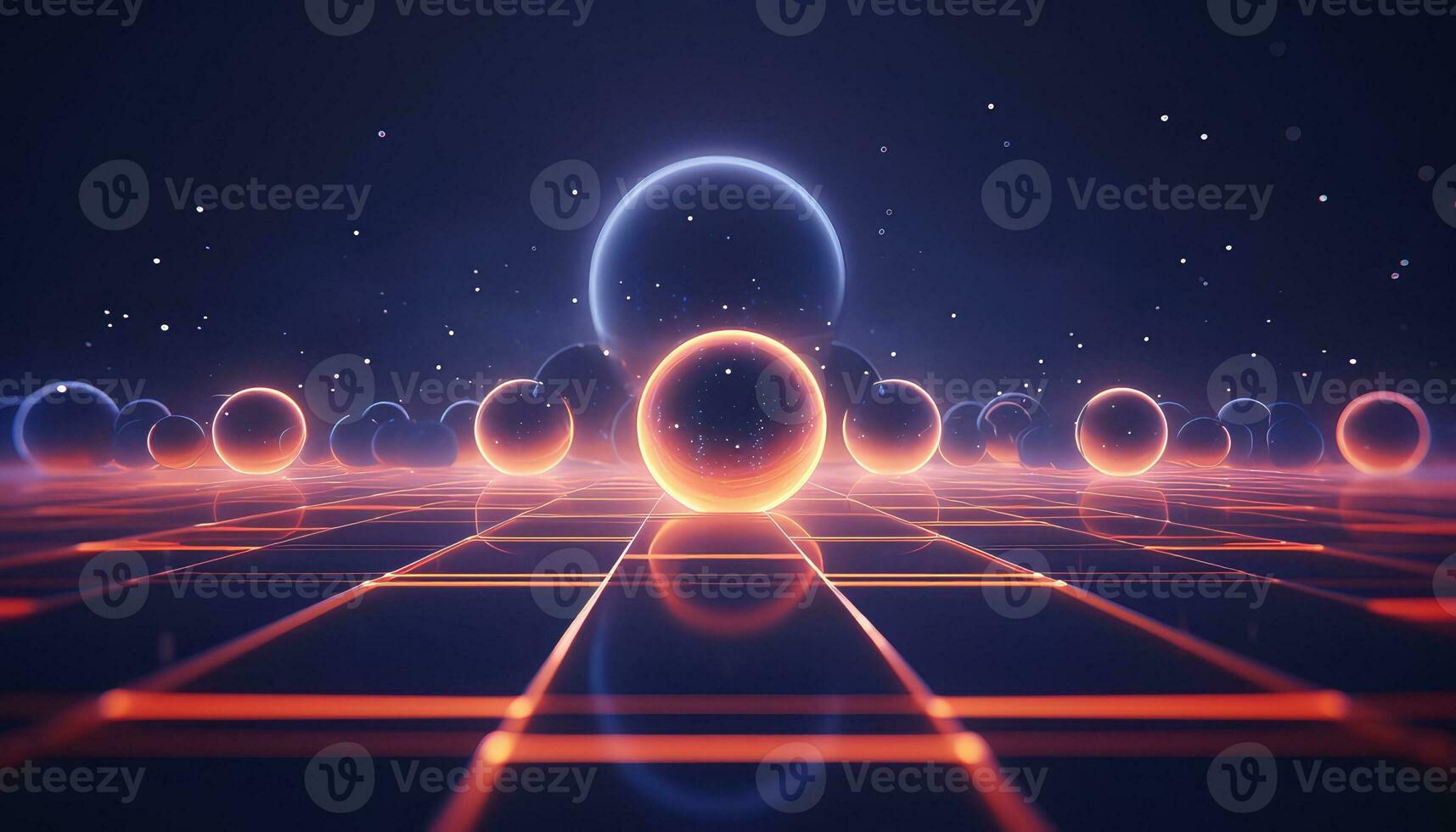 Blurred Lens Futuristic 3D Rendering Minimalist Background AI generated photo