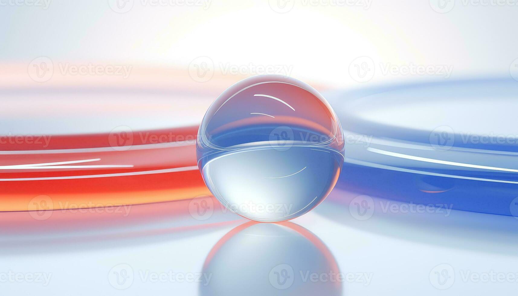 Blurred Lens Futuristic 3D Rendering Minimalist Background AI generated photo