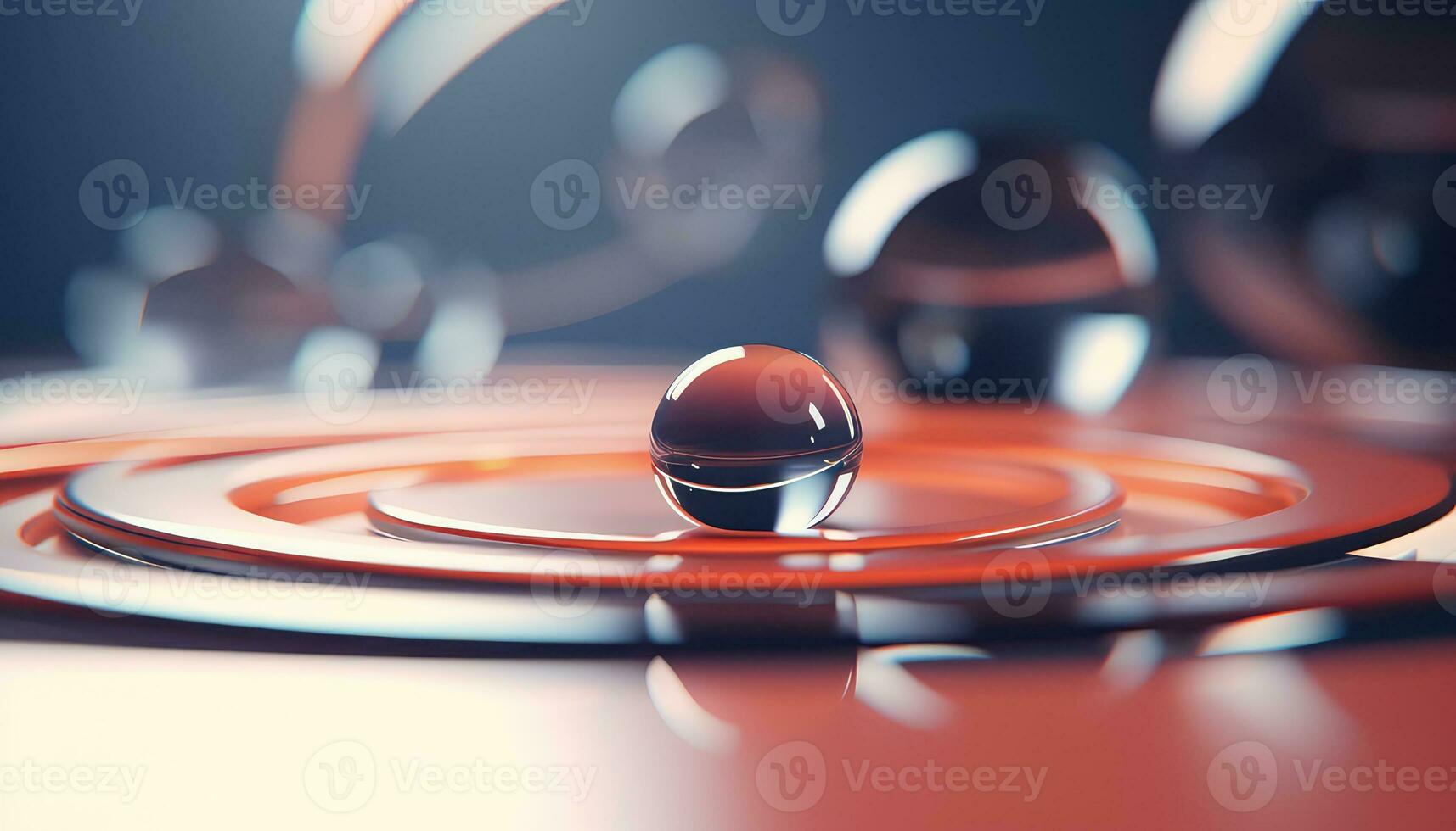 Blurred Lens Futuristic 3D Rendering Minimalist Background AI generated photo