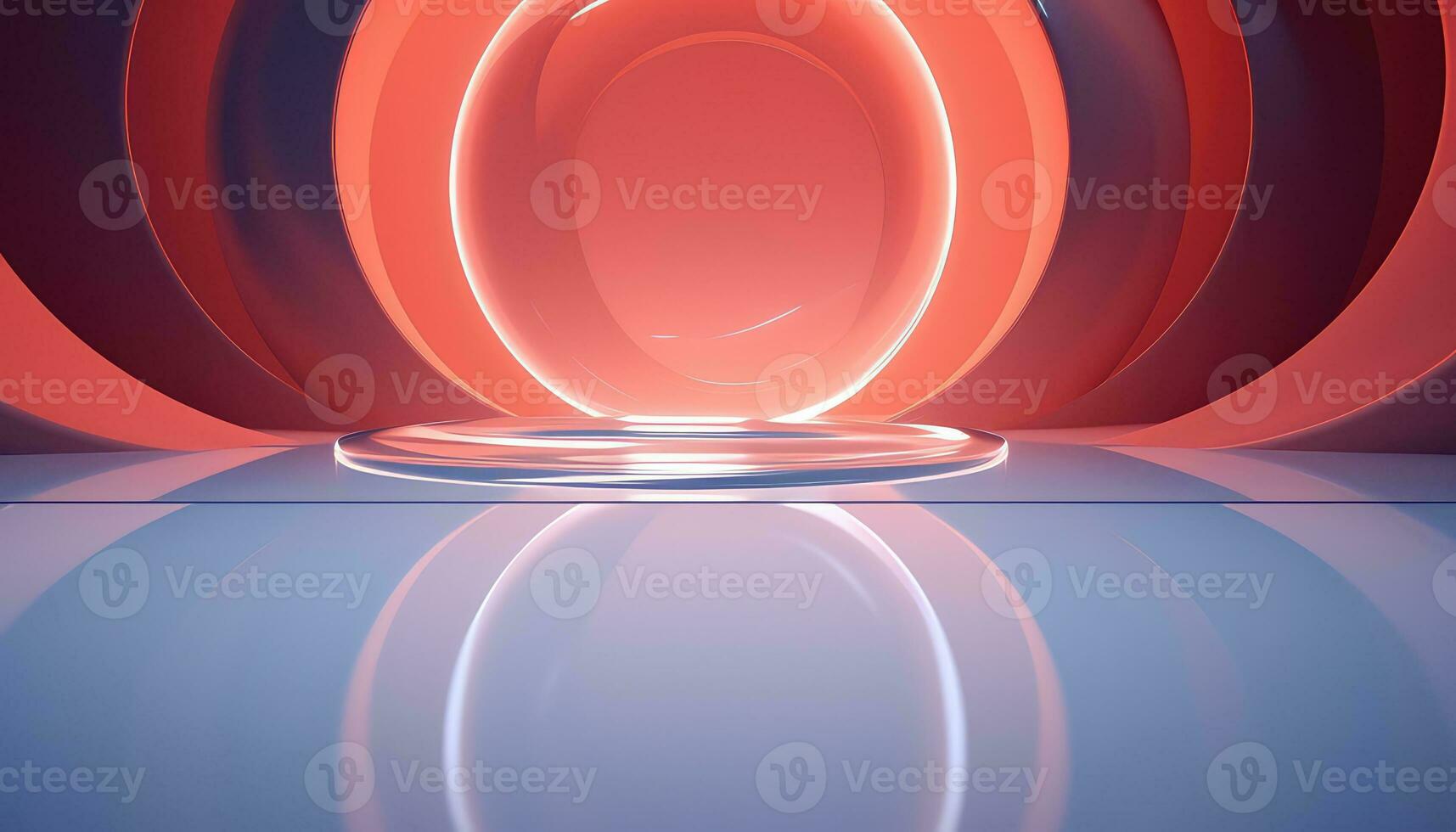 Blurred Lens Futuristic 3D Rendering Minimalist Background AI generated photo