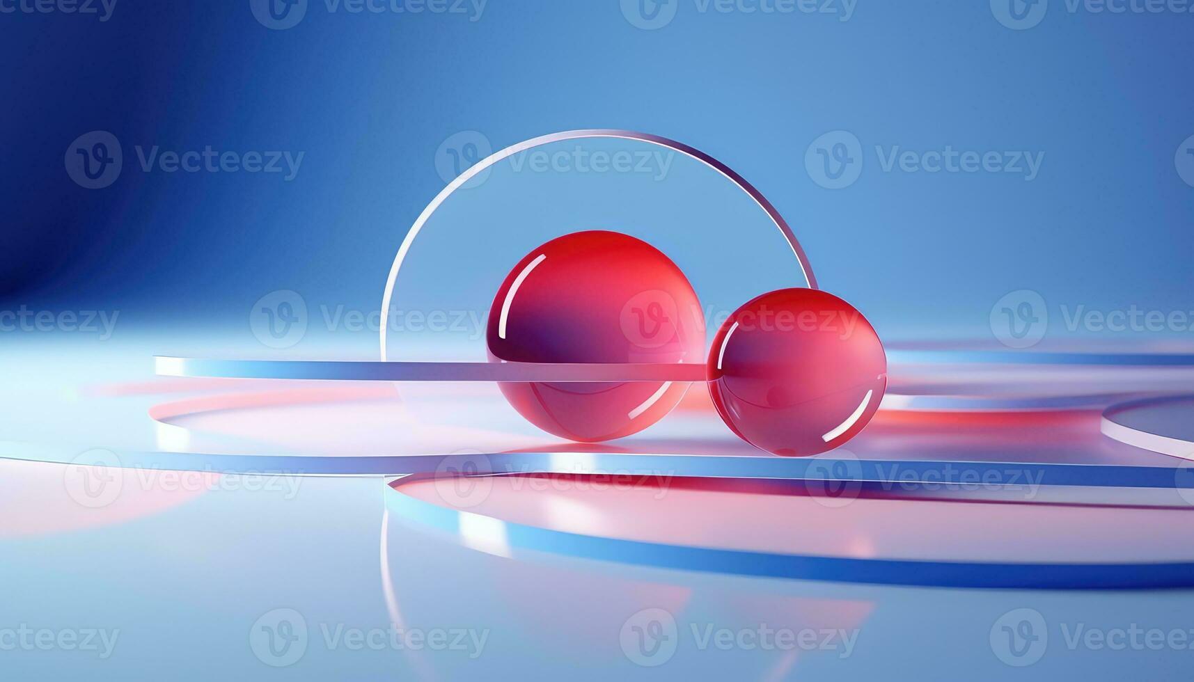 Blurred Lens Futuristic 3D Rendering Minimalist Background AI generated photo